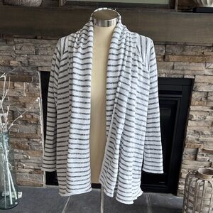 Olivia Sky Monochrome Striped Cardigan